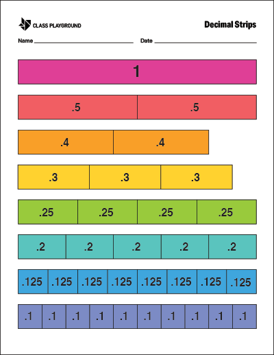decimal strips color