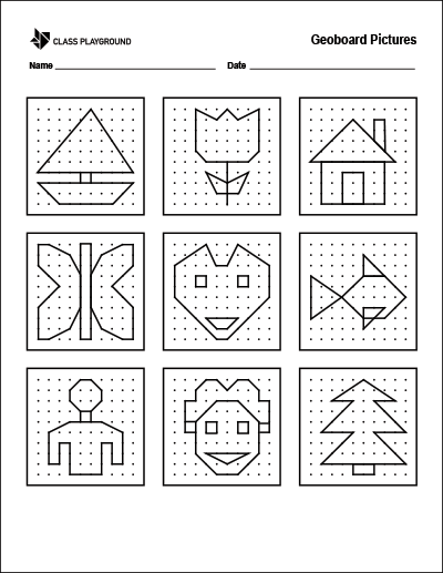 Geoboard Pictures Printable