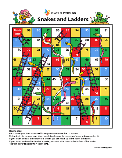 board games snake and ladder with number in english - Google Search | Snakes  and ladders, Printable board games, Snakes and ladders printable