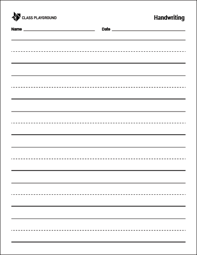 Printable handwriting paper medium
