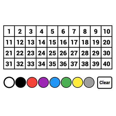 interactive number chart 1 to 40