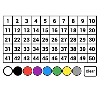 interactive number chart 1 to 50
