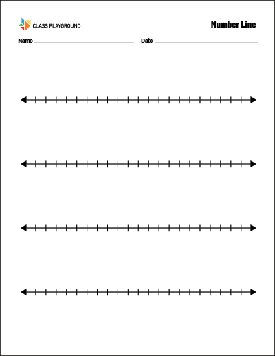Free Blank Number Line Printable