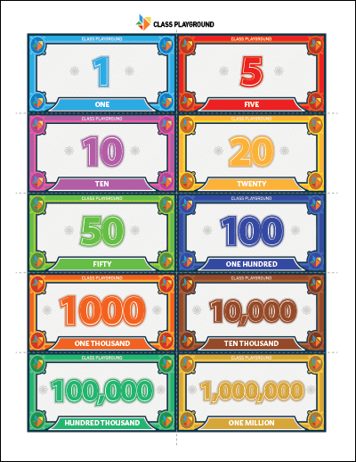 Free Printable Play Money Template for the Classroom