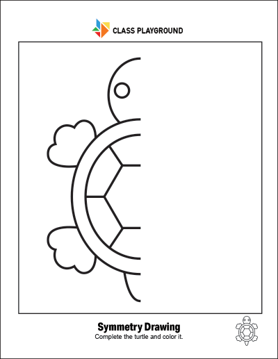 Printable Symmetry Turtle Class Playground